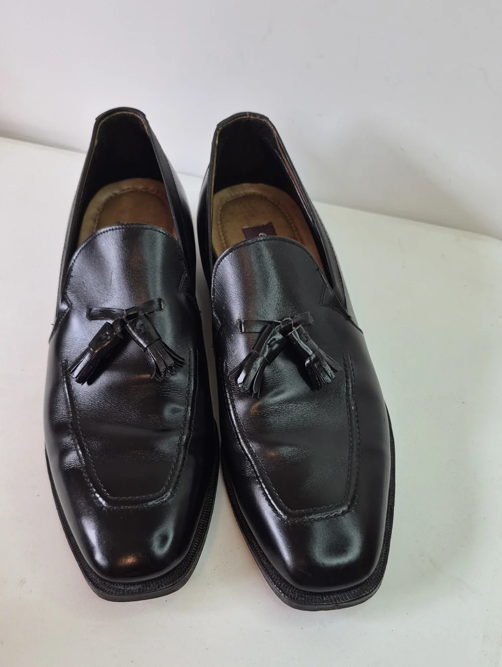 Easy Spirit Men's Black Leather Tassel Loafers Size 10‎